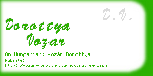 dorottya vozar business card